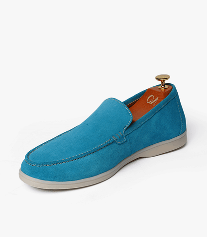 MOCASSIN ROME En Daim, Bleu ciel – CL229