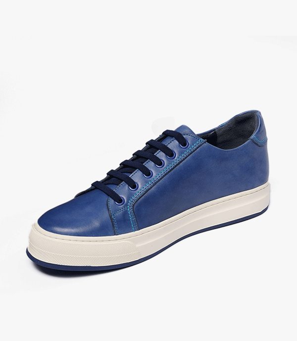 BASKET ROGUE en Cuir, Bleu ciel– CL6073