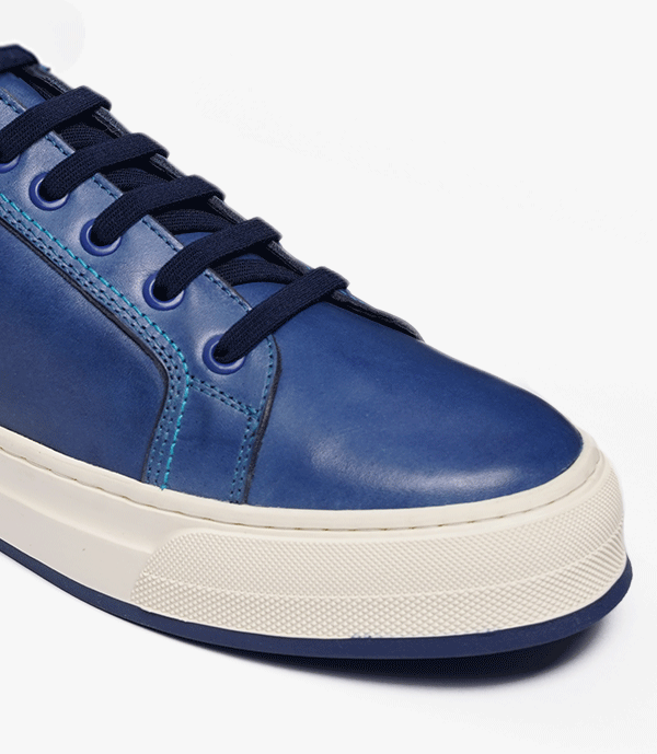 BASKET ROGUE en Cuir, Bleu ciel– CL6073