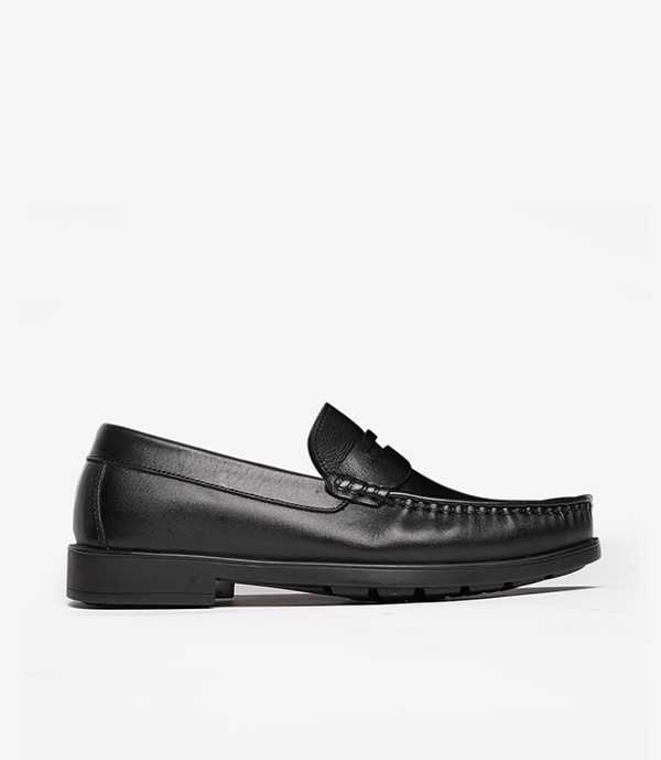 MOCASSIN ALTON en Cuir, Noir – CL46