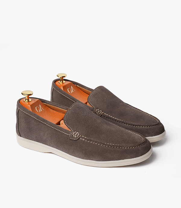 MOCASSIN ROME En Daim, Gris – CL229