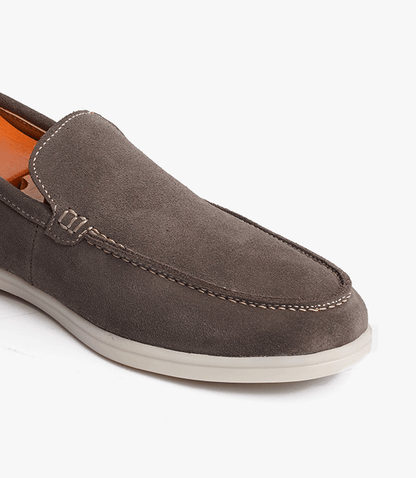 MOCASSIN ROME En Daim, Gris – CL229