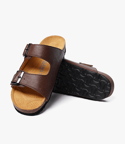 SANDALES Vagabond en Cuir, Marron – SL01