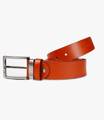 CEINTURE ALFRED en Cuir, Orange – CLSPORT